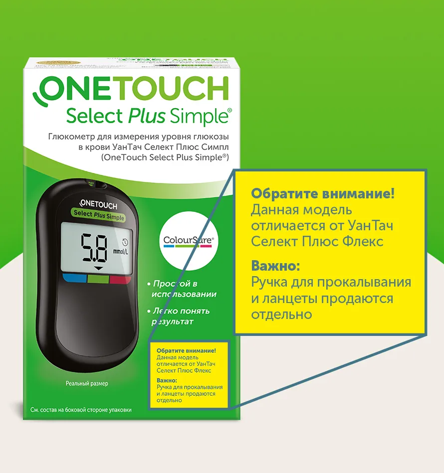 Глюкометр Ван Тач Селект Плюс Симпл